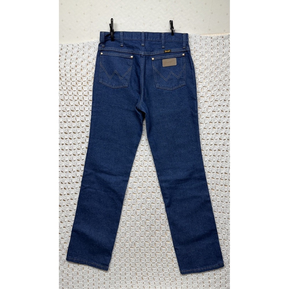 Wrangler Jeans Mens 31X32 Dark Blue Denim Western Cowboy 100% Cotton 936PWD